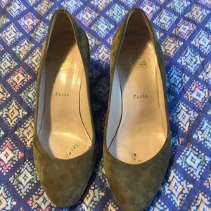 Christian Louboutin Suede wedges